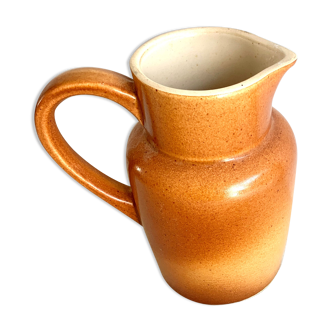 Pitcher in glazed caramel stoneware