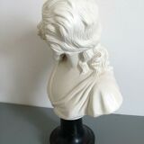 Sculpture in plaster, young mother and child