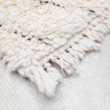 Moroccan Berber carpet Marmoucha with black zigzags 1.48x1.10m
