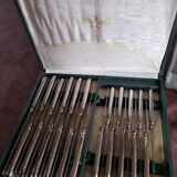 Stainless steel knives and silver metal