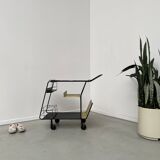 Perforated metal serving trolley style Mathieu Matégot