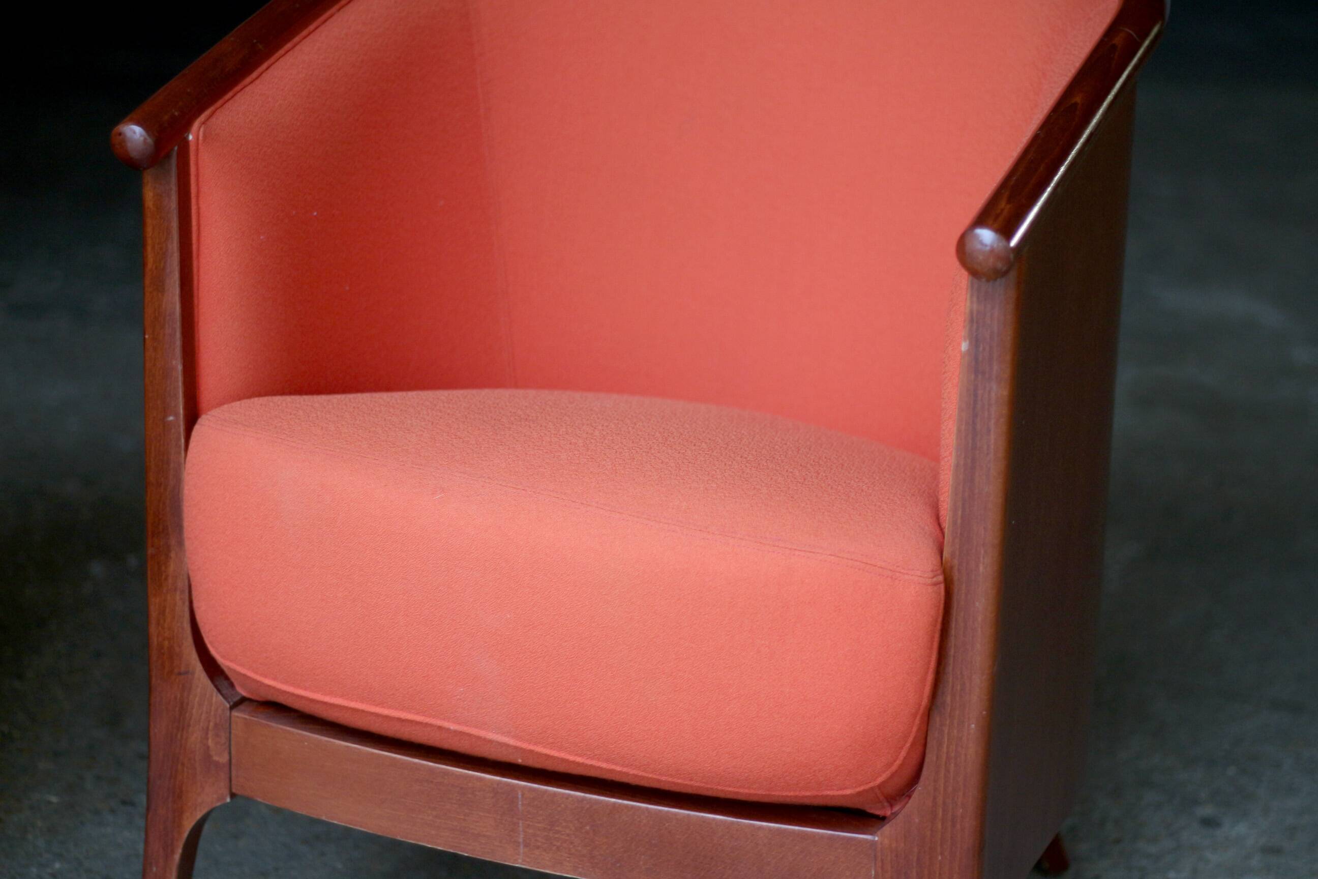 Magnificent pair of baumann armchairs, art deco style (1960s).