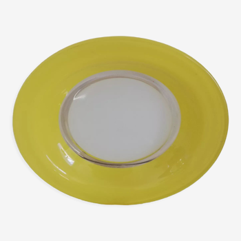Yellow serving dish Duralex 60s