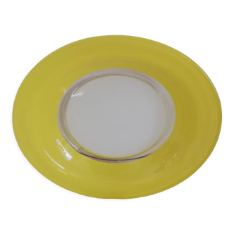 Yellow serving dish Duralex 60s