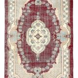 7x11 Wine Red & Beige Classic Persian Rug, 201x323 Cm