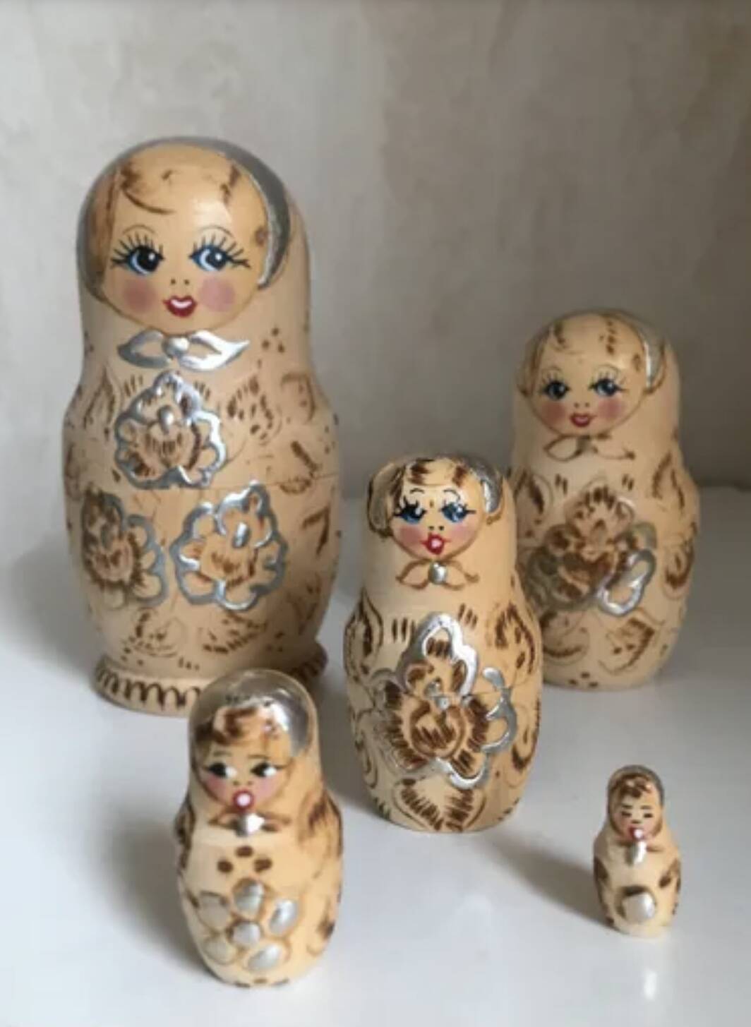 Set of wooden dolls