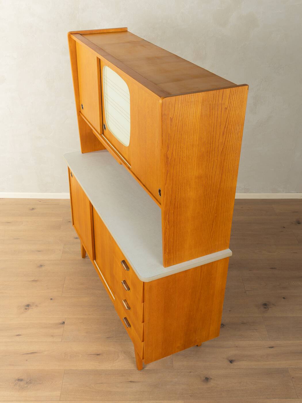 Enchanting two-part kitchen cabinet from the 1950s