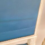 Pair of antique Louis XVI style chairs with patina