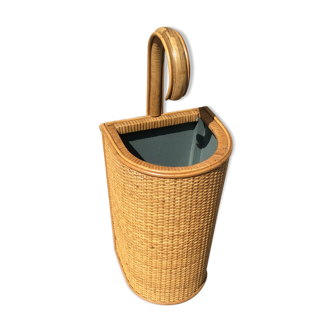 Rattan umbrella holder