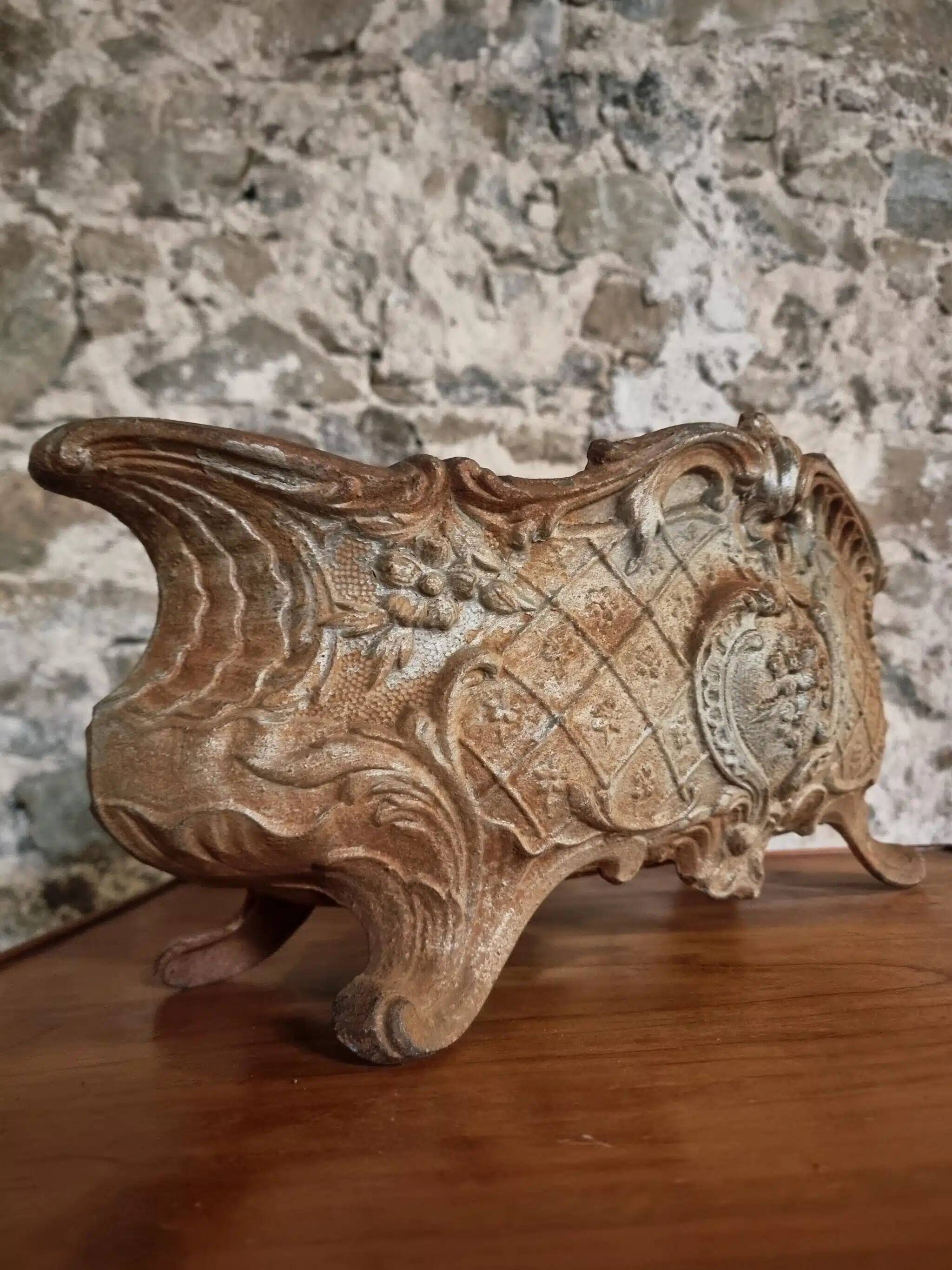 Antique French cast iron planter