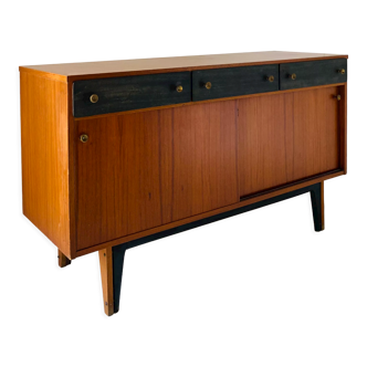 Enfilade en teck scandinave, années 1950