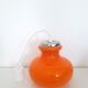 Vintage pendant lamp, orange opaline glass 1970