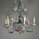Venetian Rezzonico chandelier in multicoloured Murano glass circa 1900