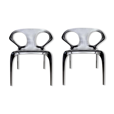 Paire de chaises ''ava'' bridge  par Song Wen Zhong  pour Roche Bobois