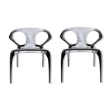 Paire de chaises "ava" bridge  par Song Wen Zhong  pour Roche Bobois