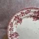 Flat plate ironstone H. Boulenger Choisy-le-roi Paris model – burgundy roses