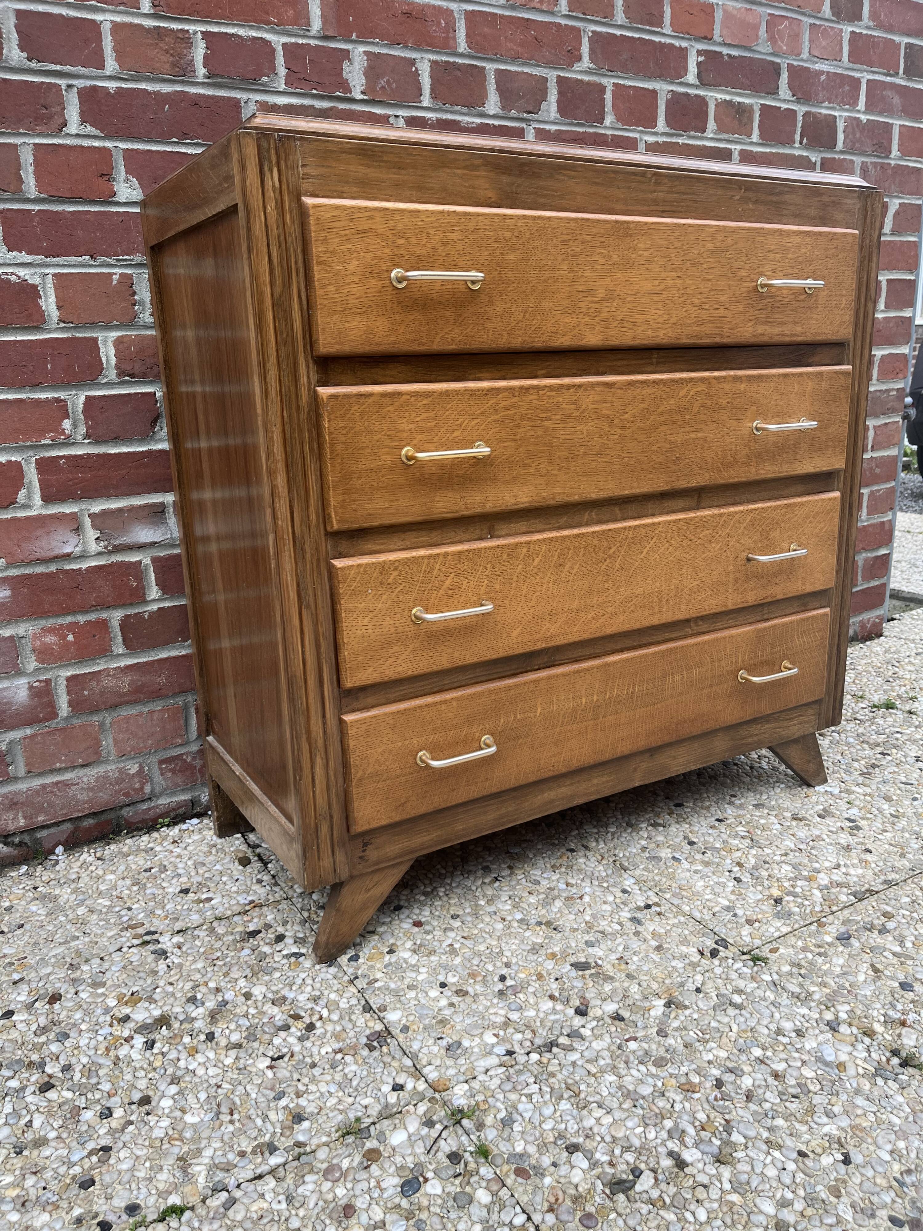 Vintage chest of drawers compass feet