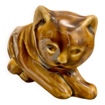 Rare vintage 80s small cat figurine