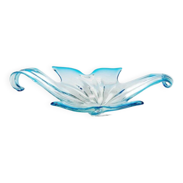 Postmodern Sommerso Murano glass fruit bowl from Mandruzzato, Italy, 1950