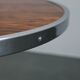 1950s Czechoslovakian walnut & chrome round side table, refurbished