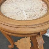 Sellette Art Nouveau Poirier and pink marble