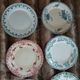 10 antique flat plates in ironstone