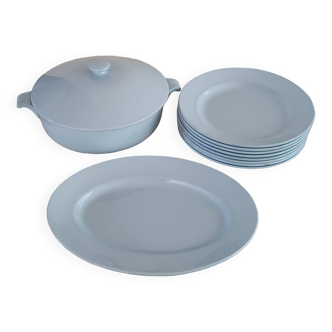 Gien plate and tureen serving part