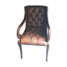 Upholstered leather armchair