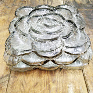 Murano glass square flower ceiling light, 1960