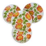 Lot de 4 assiettes dessert vintage Moulin des Loups Orchies Ontario 210681