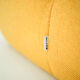 Ensemble de chaise et pouf Togo en tweed jaune