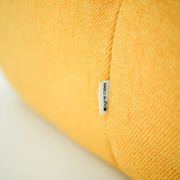 Ensemble de chaise et pouf Togo en tweed jaune