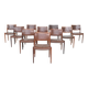 Niels Otto Moller model 80 dining chairs in rosewood Denmark 1960