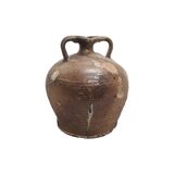 Antique French Stoneware Oil Jug