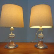 Glass table lamps by Michael Bang for Holmegaard, 1970s, set of 2.