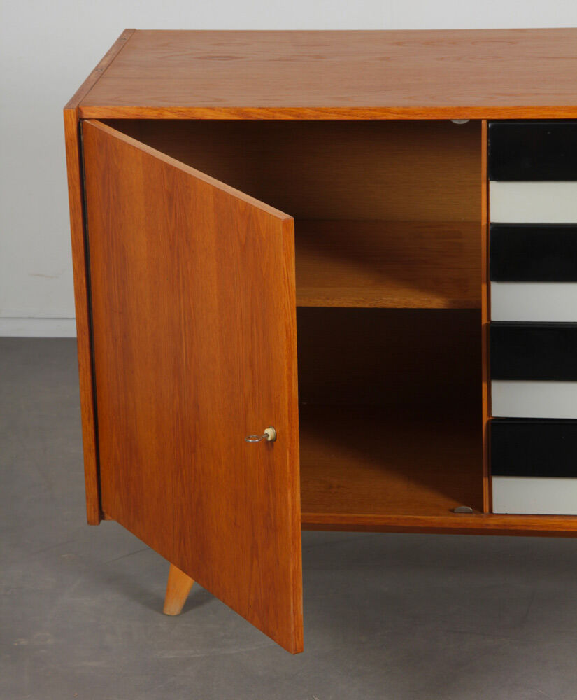 Vintage oak chest of drawers by Jiri Jiroutek, model U458, 1960s