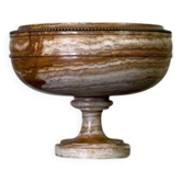 Deep onyx and bronze beaded bowl circa 1900