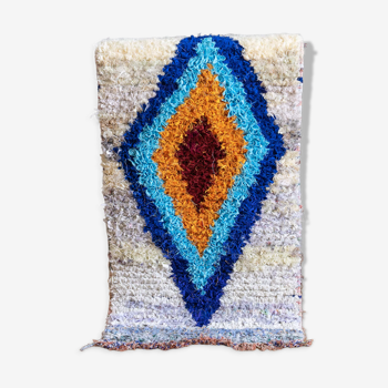 Berber carpet - Boucherouite - 48x97cm