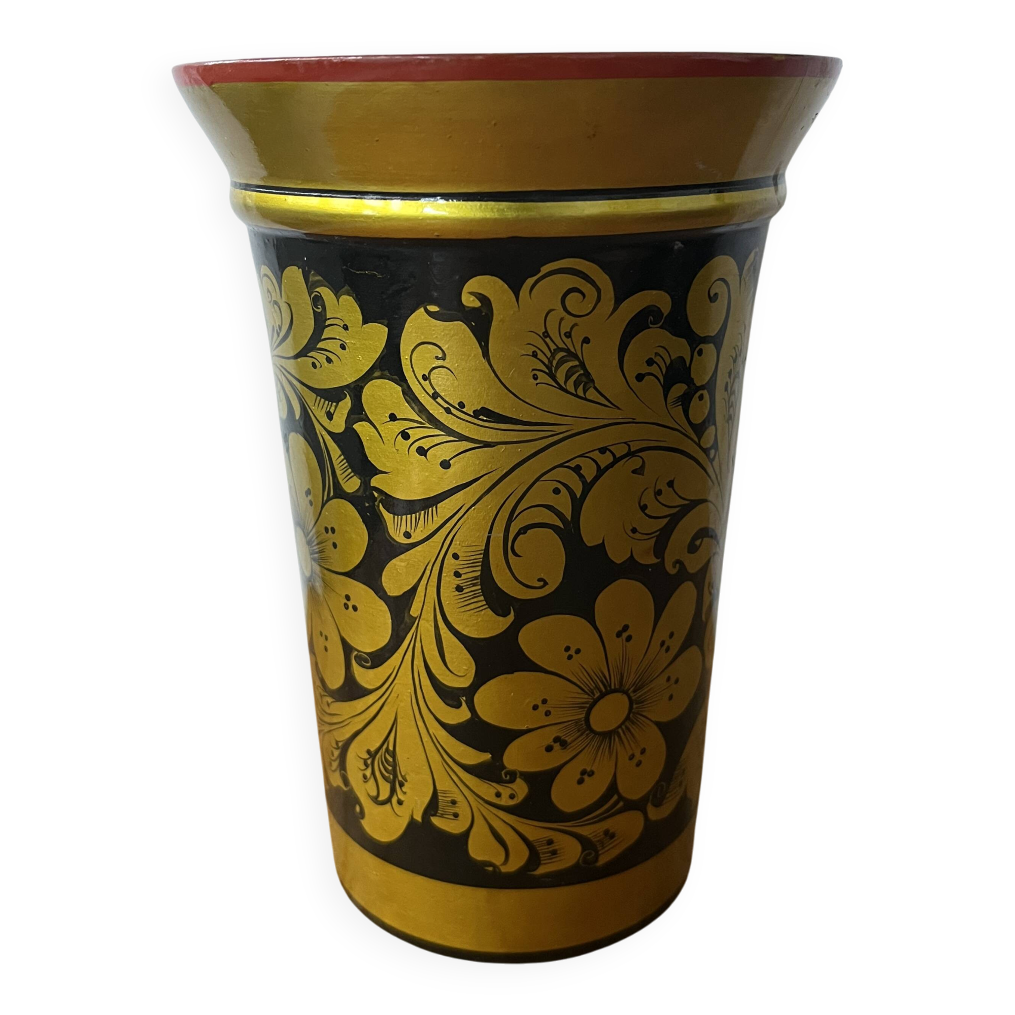 Vase en bois russe époque URSS