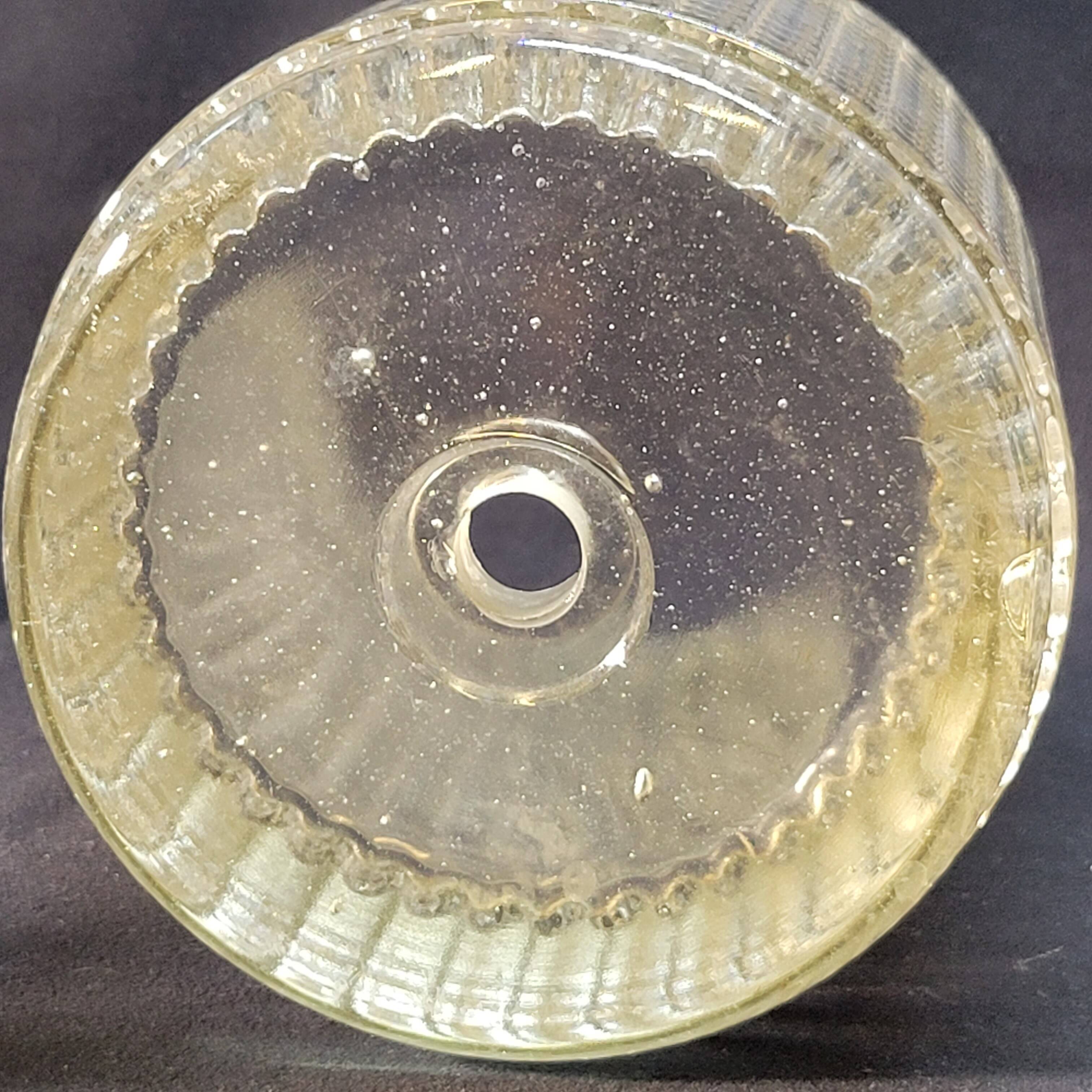 Pair of globe lampshades for wall lamp or lighting lamp in molded pressed glass