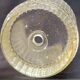 Pair of globe lampshades for wall lamp or lighting lamp in molded pressed glass