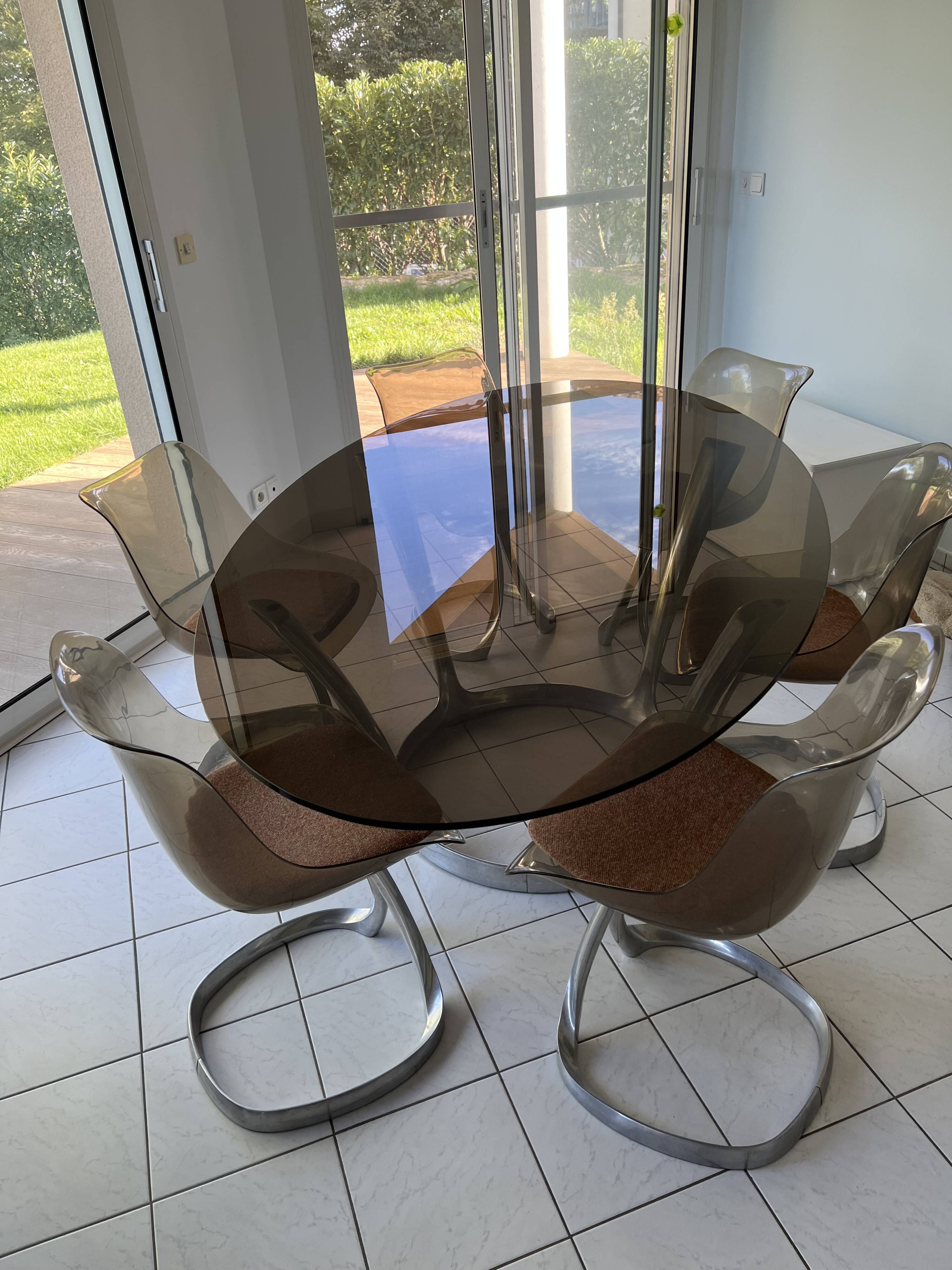 Oval table Michel Charon 70'