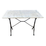 Bistro table with cast iron legs and marble top