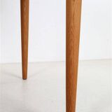 Table à manger ronde restaurée par Villy Schou Andersen / chêne / design danois moderne des années 1960 / 1970