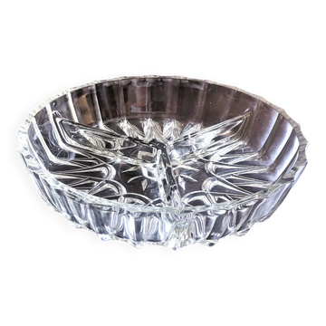 Serving dish called beggar with three vintage compartments