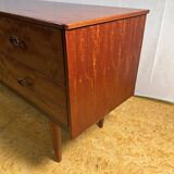 Mid century retro vintage teak small sideboard by Schreiber 1960