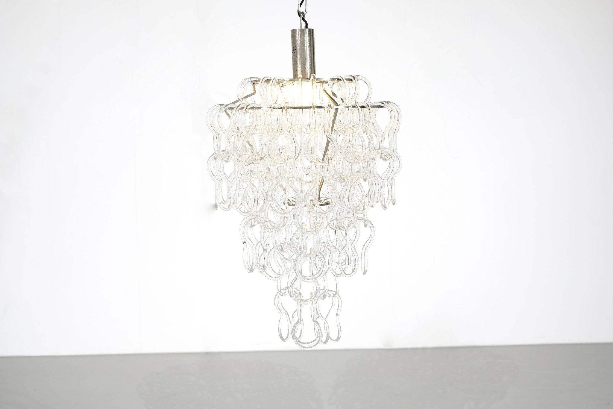 Giogali chandelier by Angelo Mangiarotti for Vistosi, Italy 1970s.