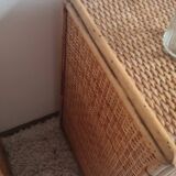 Pair of rattan bedside tables circa the 1970s.