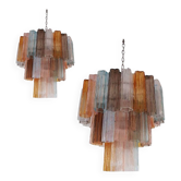 Pair of Murano glass chandeliers