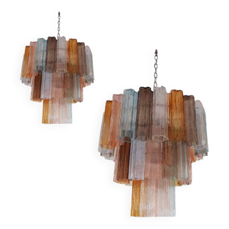 Pair of Murano glass chandeliers